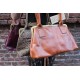 Doris Shoulder Bag Clipframe Tan Smooth Leather